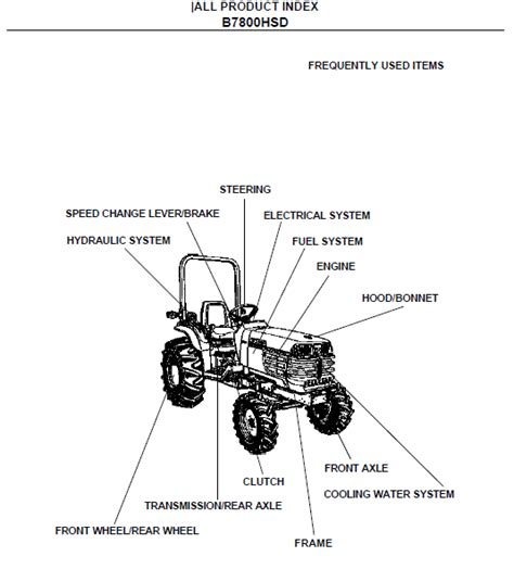kubota bhsd tractor illustrated master parts list manual tractors