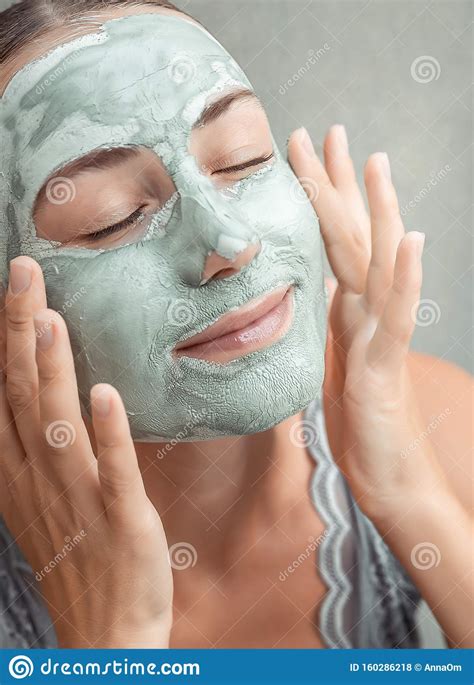 enjoying day spa stock photo image  health applying