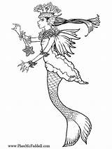 Mermaid Coloring Little Pages Pheemcfaddell Printable sketch template