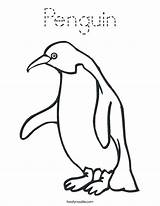 Penguin Coloring Outline Twistynoodle Built California Usa sketch template