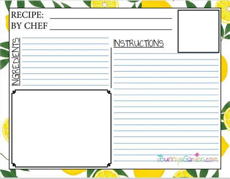 printable recipe card template  word dadvisions