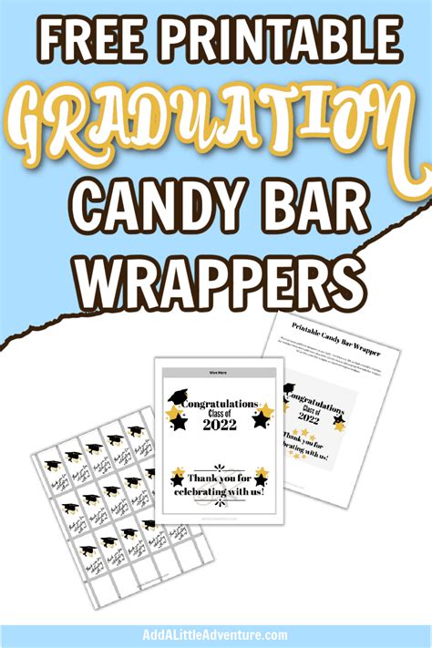 graduation candy bar wrappers  printables add