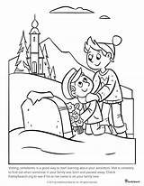 Cemetery Coloring Pages Visiting Color Getcolorings Printable sketch template