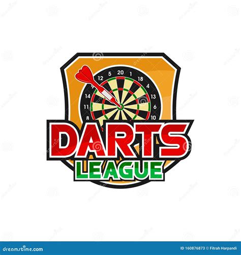darts league vector design logo stock vector illustration  league concept