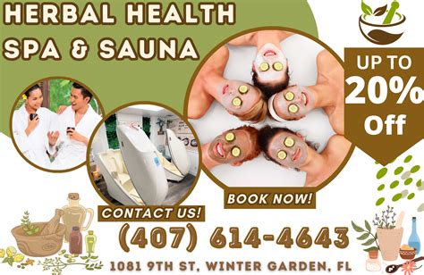 herbal health spa sauna winter garden  massage therapy