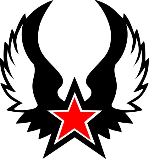 wing emblem black  vector graphic  pixabay