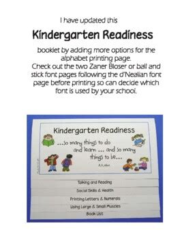 booklet  kindergarten orientation  paula  palmer tpt