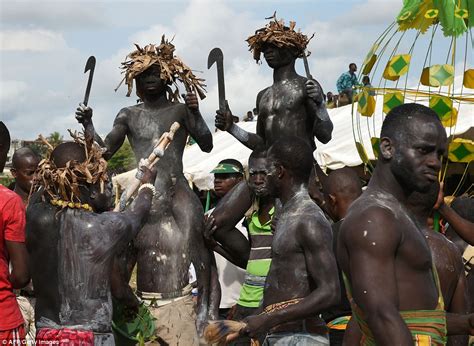 ivorian tribe acts out slavery scenes as popo carnival comes to bonoua