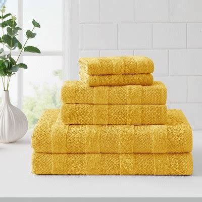 pk quick dry bath towel set yellow cannon target