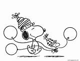 Snoopy Woodstock Balloons Schulzmuseum Enticing Improve Schulz Colorironline sketch template