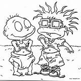 Rugrats Coloring Pages Tommy Printable Chuckie Cartoon 90s sketch template