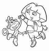 Dora Coloring Netart Mewarnai Gambar Kidscolouringpages sketch template