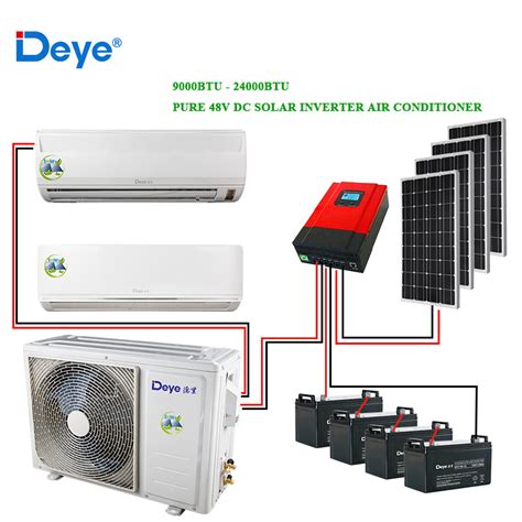 pure solar powered air conditioner dcv btu easy installation