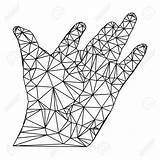 Palm Hand Open Vector Getdrawings Drawing sketch template