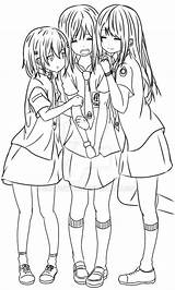 Uniform School Anime Drawing Getdrawings sketch template