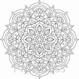 Mandala Printable Coloring Flower Pages Drawing Mandalas Colouring Adult Etsy Details Getdrawings Choose Board  sketch template
