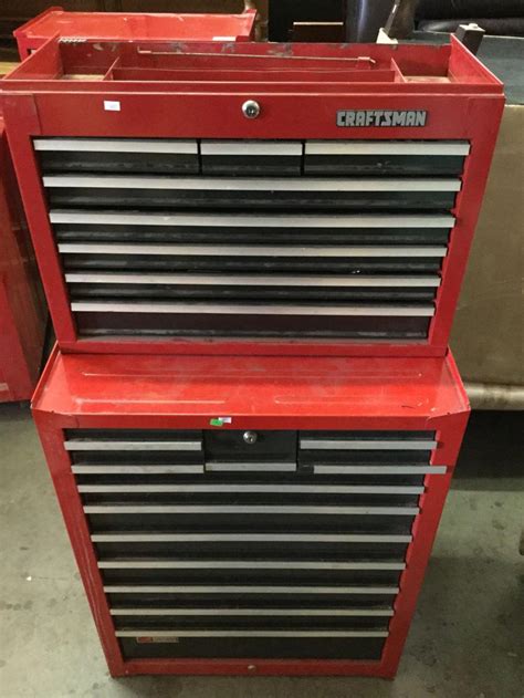 sold price craftsman  drawer tool chest missing top   drawer