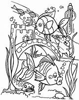 Coloring Akwarium Kolorowanki Dzieci Tropical sketch template