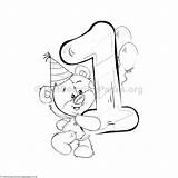Coloring Pages Teddy Bear Number Books Embroidery Patterns Birthday Colouring Drawing Getcoloringpages sketch template