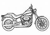 Coloring Motorcycle Pages Popular sketch template