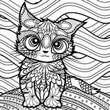 Coloring Pages Adult Cats Blank Behance Cat Adults Dog Color Kitten Awesome Creative Book Drawing Printable Animal Dogs Animals Template sketch template