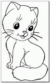 Pages Cat Coloring Animal Kids Easy Web Choose Board A4 Zapisano sketch template
