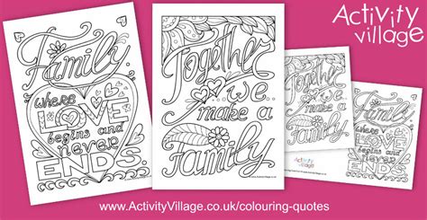 colouring quotes   family theme
