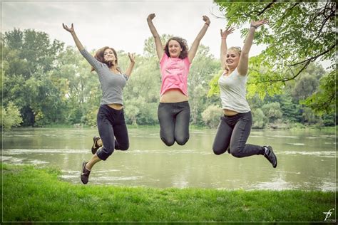 images woman jump jumping female portrait park leisure