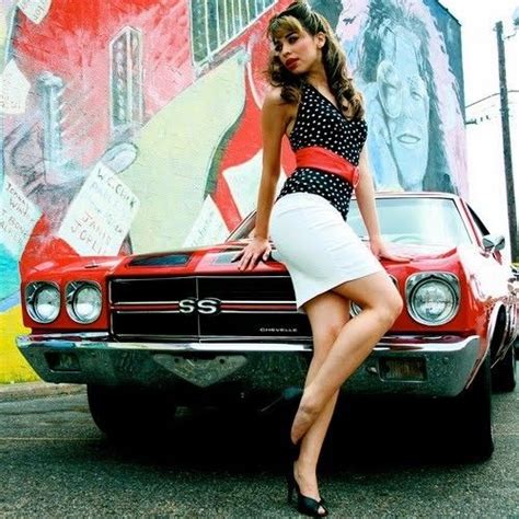 1970 chevrolet chevelle ss and girl pin ups old school