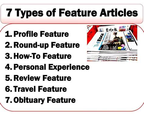 types  feature articles   types  feature writing examples