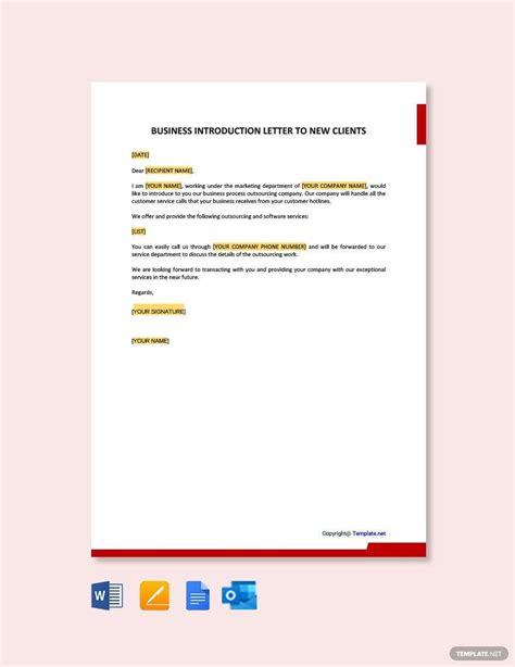cleaning company introduction letter google docs word apple