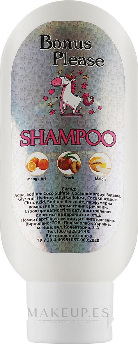 bonus  shampoo mangerine champu hidratante  aroma  mandarina makeupes