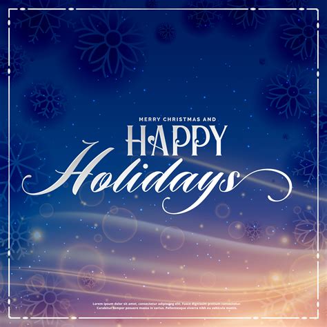 happy holidays winter season greeting  light effect