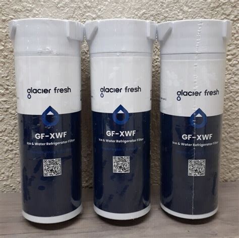 3 Pack Glacier Fresh Refrigerator Water Filter Replacement For Ge Xwf