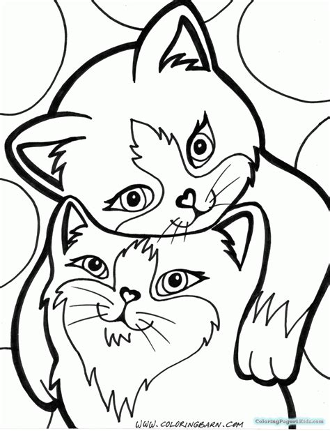 easy cat face coloring coloring pages