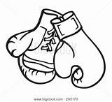 Gloves Coloring Getcolorings Boxing sketch template