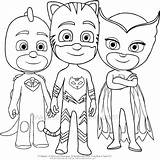 Pj Masks Coloring Pages Drawing sketch template