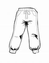 Pants Clipart Coloring sketch template