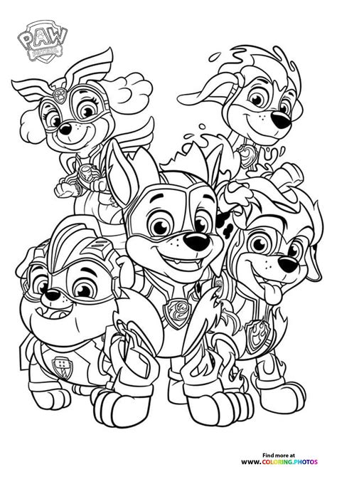 paw patrol characters coloring pages  kids