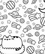 Pusheen Coloring Pages Cat Printable Unicorn Book Planet Colouring Cute Print Animal Coloriage Kids Doodle Sheets Kawaii Books Mermaid Rocks sketch template