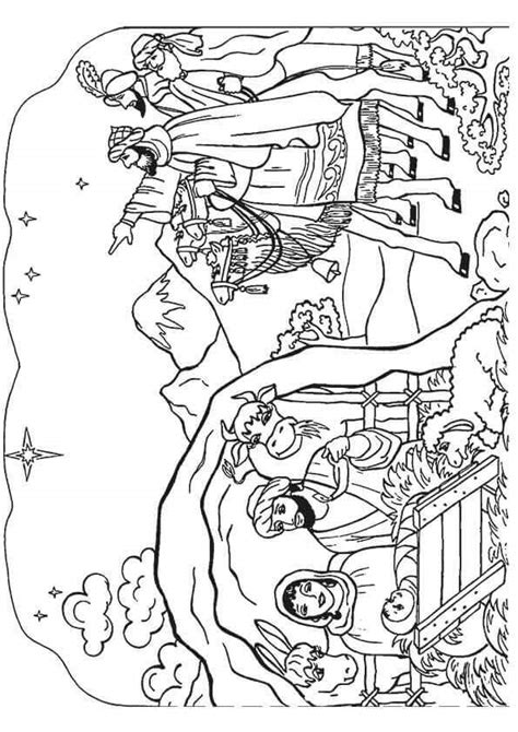 nativity coloring pages printable