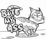 Coloring Pages Bite Word Swear Ass Kids Printable Color sketch template