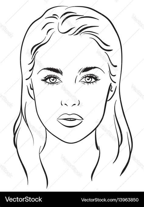 woman face template girl wearing medical mask stock vector images