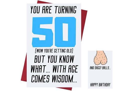 Buy Funny Rude Sarcasm 50th Birthday Cards For Men Husband Dad