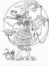 Fairies Mystical Mermaid sketch template