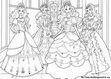 Coloring Barbie Pages Princess Printable Printables Popular sketch template