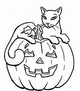 Coloring Halloween Cat Pages Pumpkin Scary Printable Print Color Dog Cute Kids Cats Sheets Getcolorings Head Fall Colorings Pumpkins Adults sketch template