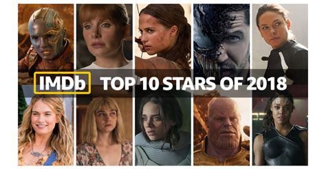 Imdb Announces The Top 10 Stars And Top 10 Breakout Stars Of 2018 As