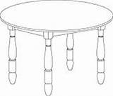 Table Round Clipart Drawing Clipground sketch template