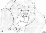Tarzan Kerchak Disney Deviantart sketch template